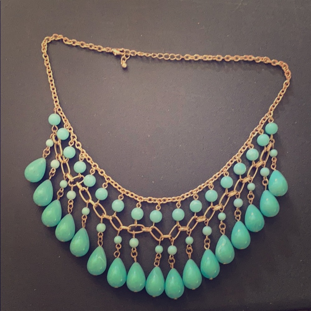 Turquoise & gold necklace